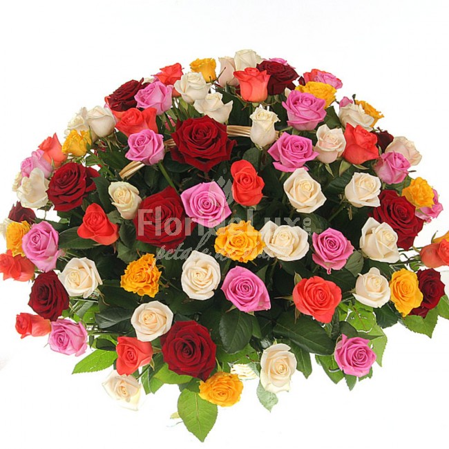 buchete trandafiri multicolori 13